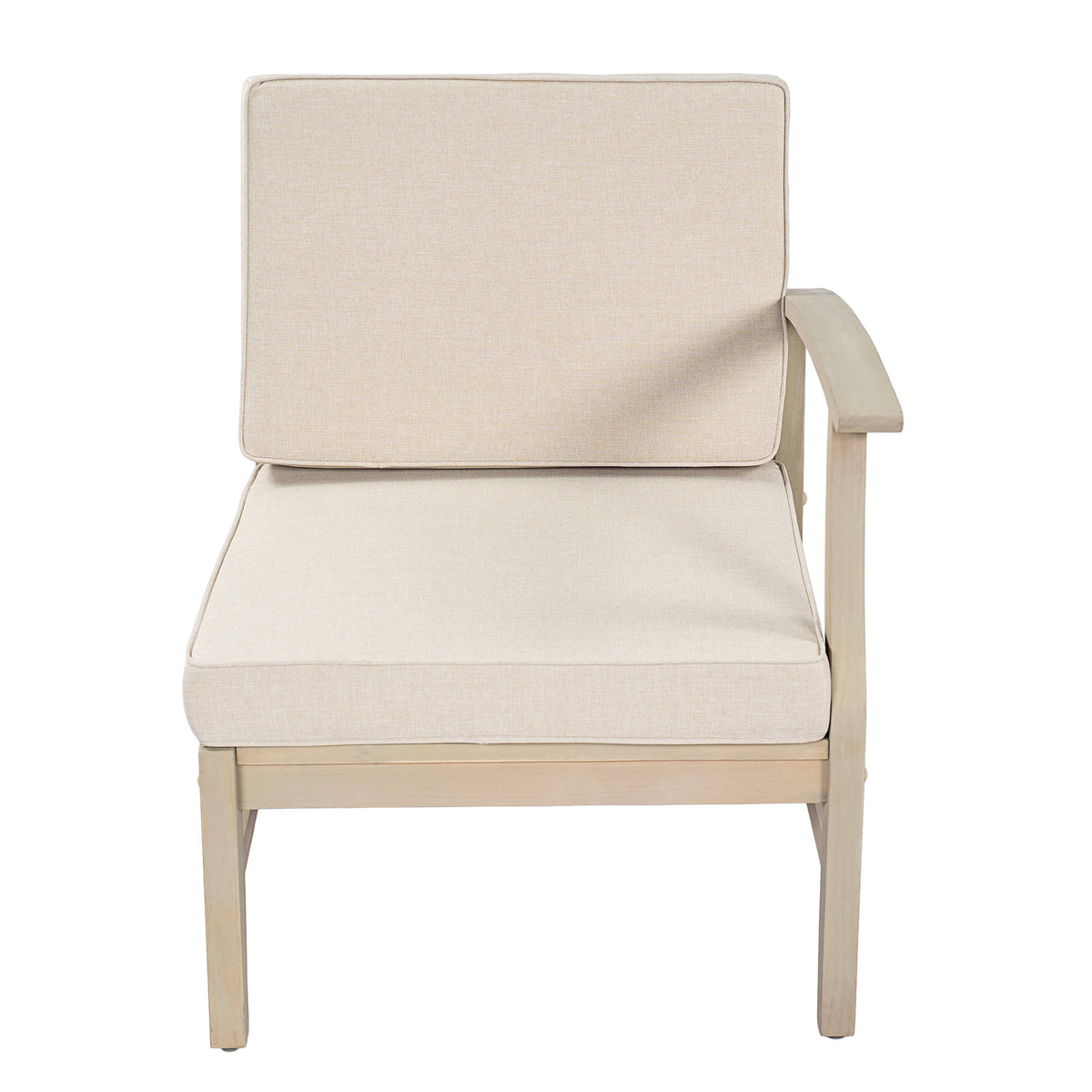 Perla 3 Seater Sofa and Table Set with Acacia Wood - Outdoor