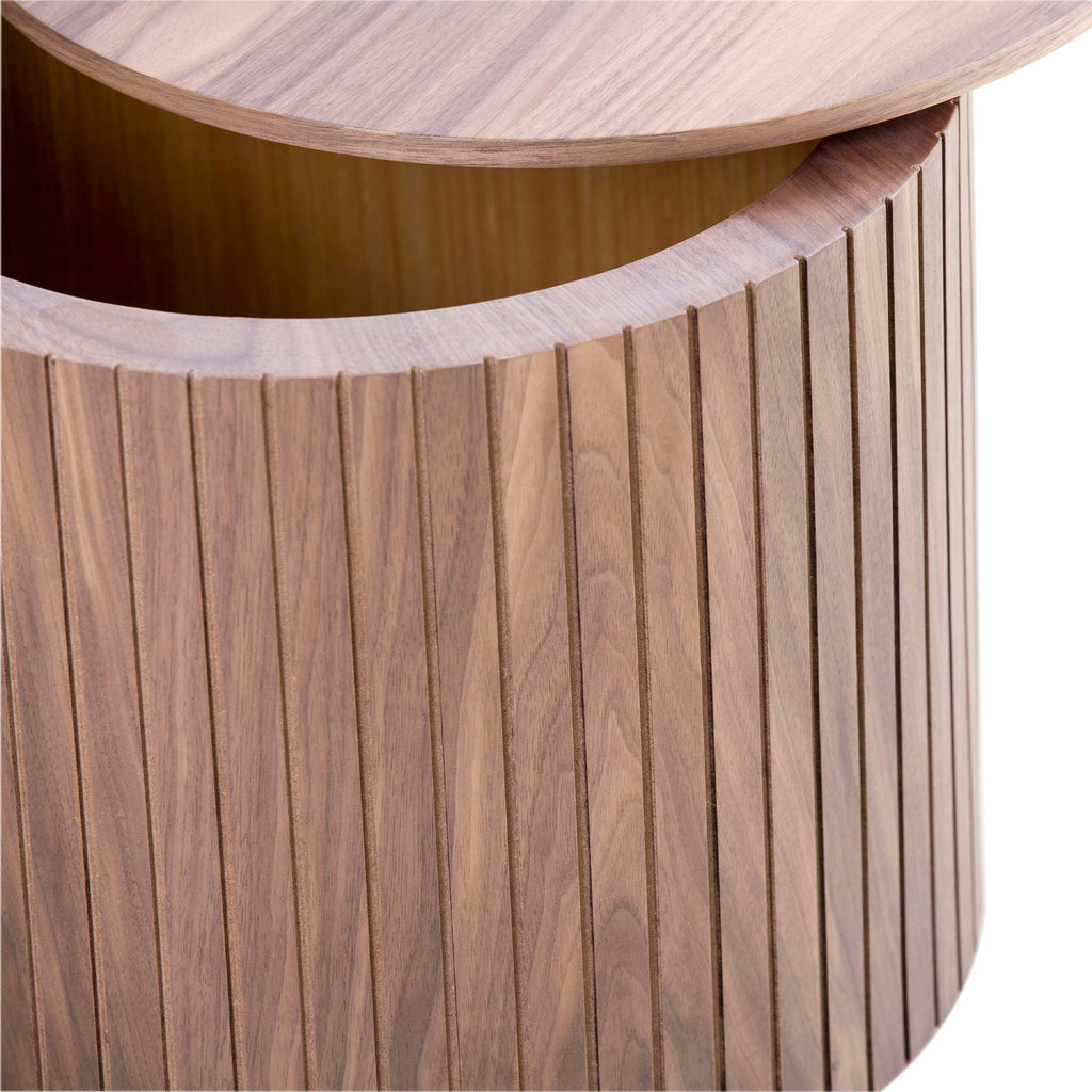 Handcrafted Nested Table Set, 2 Pieces - Black, White, or Dark Brown