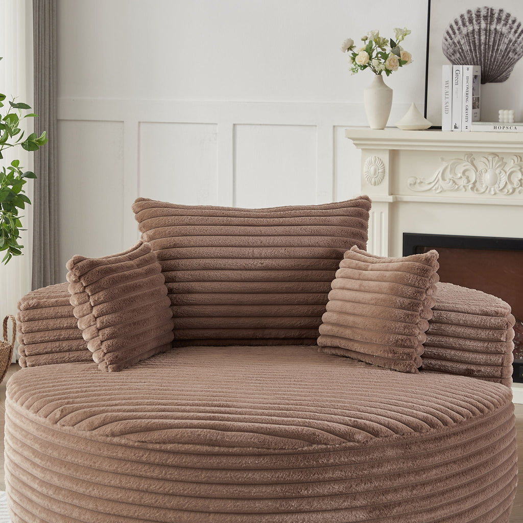 Swivel Sleeper Chair with Supportive Pillow and 360° Base - Multiple Colors