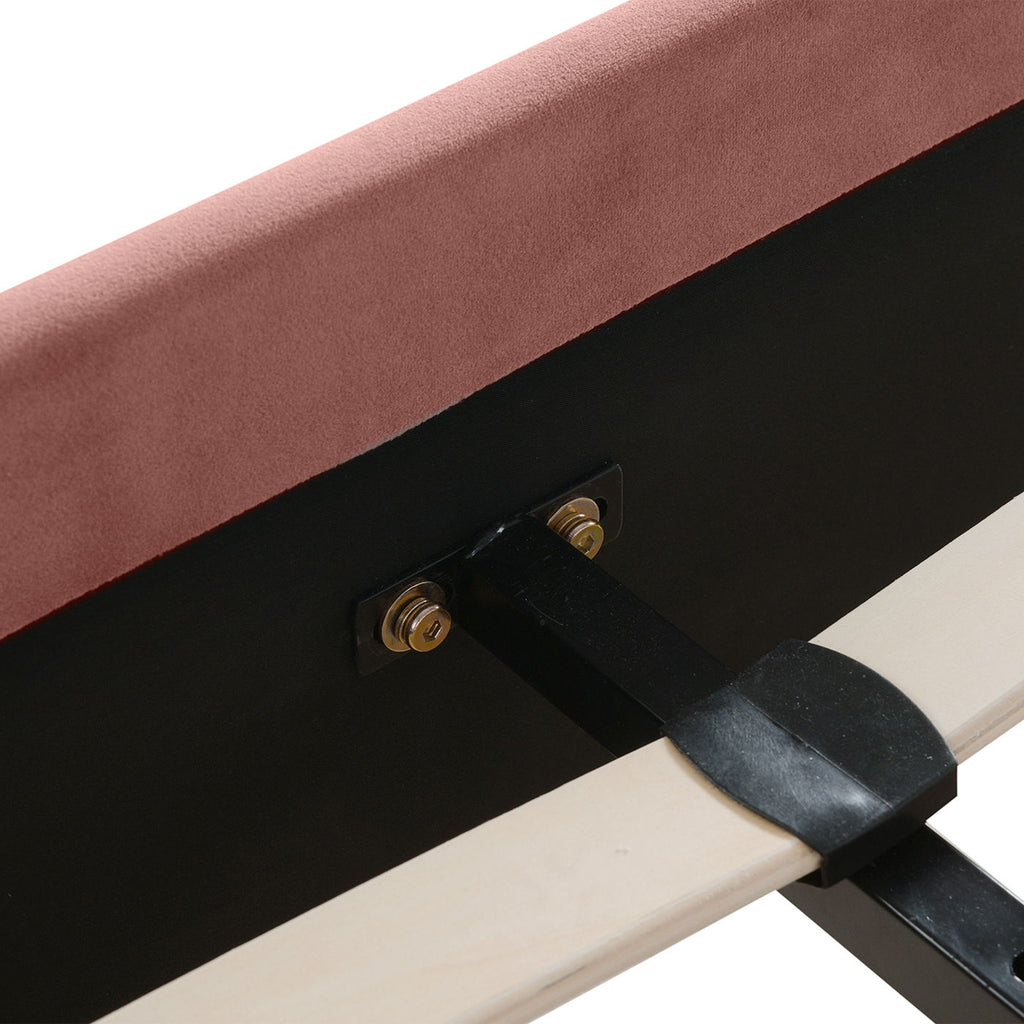 Vertical Tufted Modern Headboard Platform Bed Set with Upholstered Finish - Multiple Colors