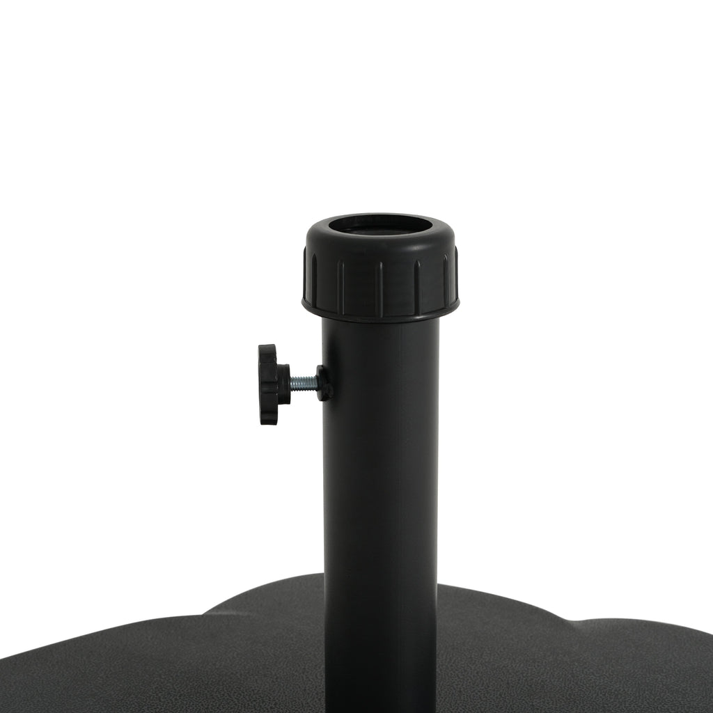 Hex Shape Outdoor 65-Pound Umbrella Base with Resin and Concrete - Outdoor