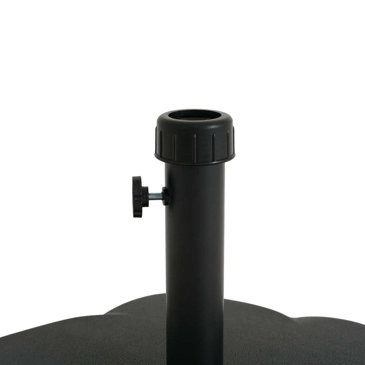 Hex Shape Outdoor 65-Pound Umbrella Base with Resin and Concrete - Outdoor
