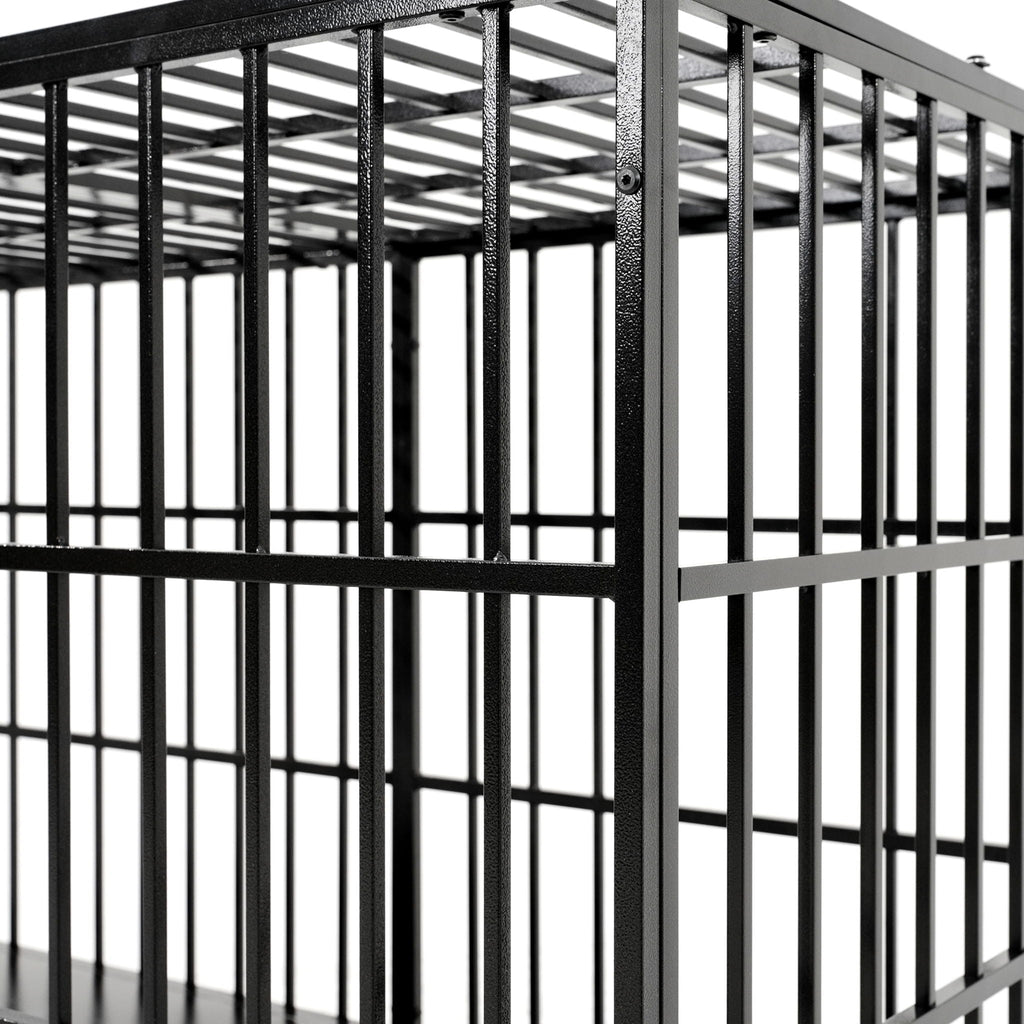 Extra Large Heavy Duty Dog Crate with Removable Pans - Black