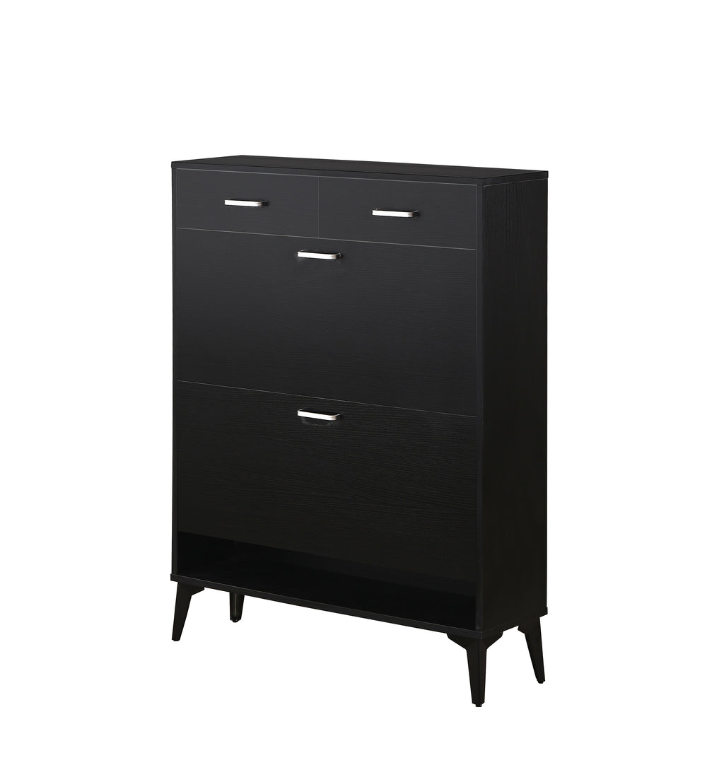 Large Size Shoe Cabinet with Tipping Bucket Drawers - White