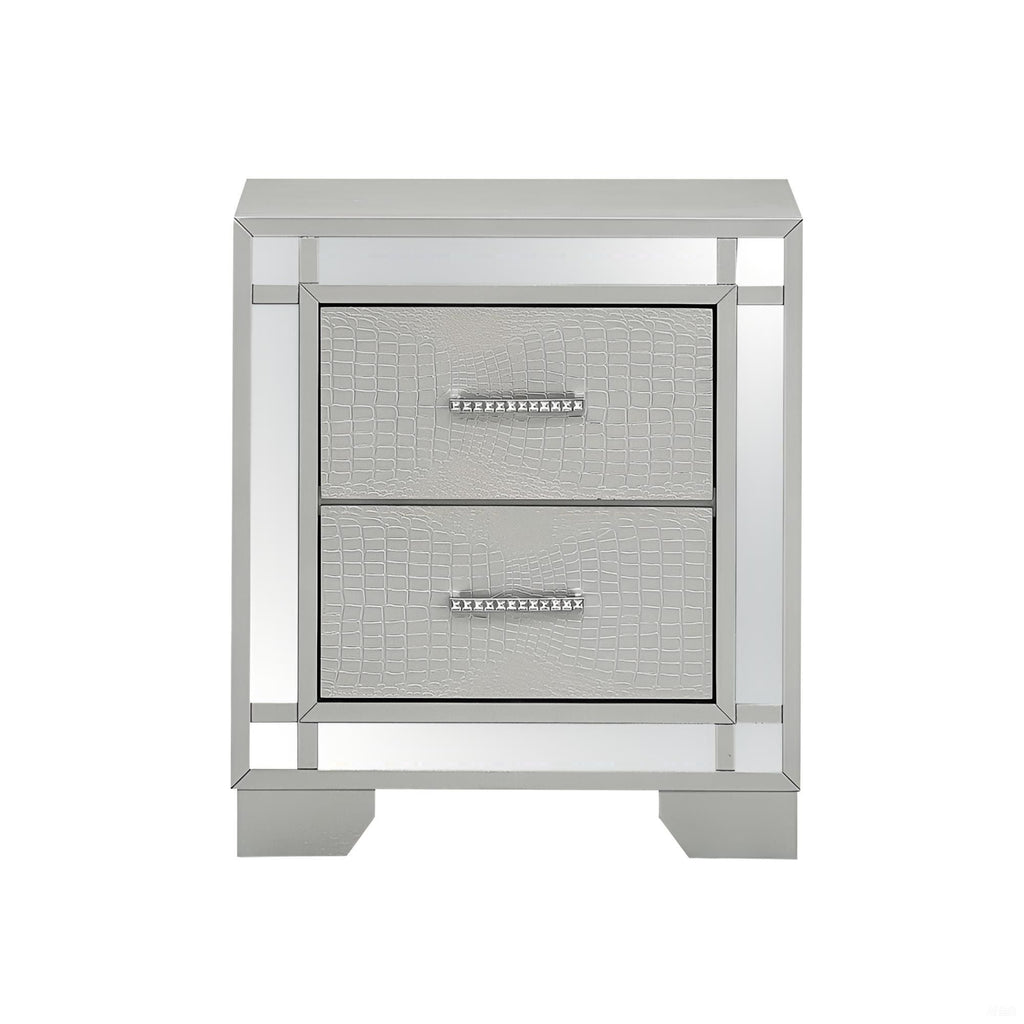 Silver Champagne Nightstand with Durable Construction - Madison