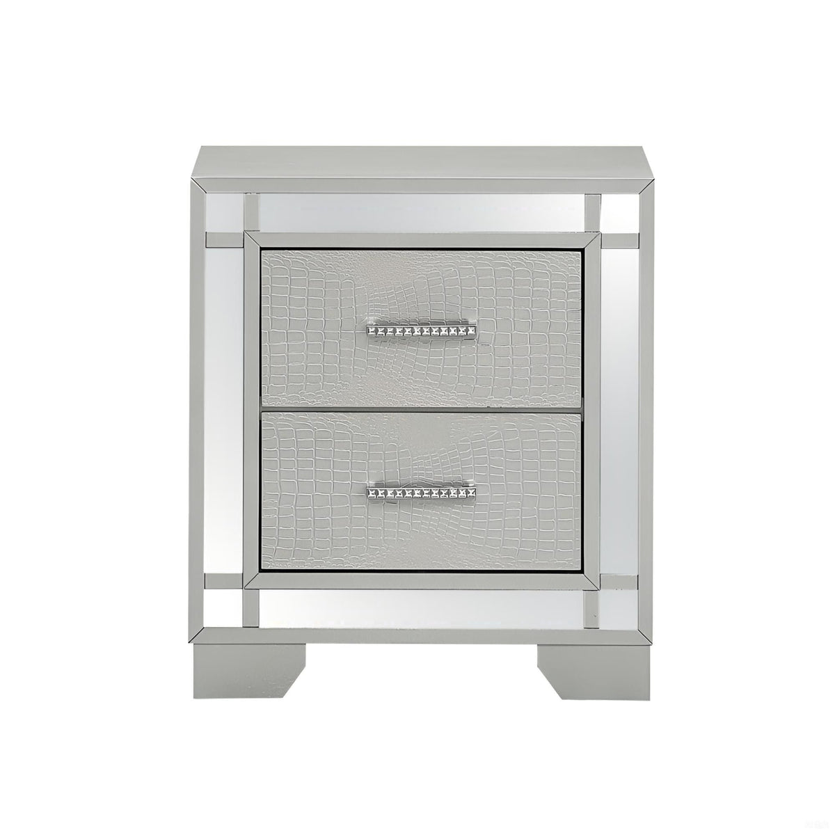 Silver Champagne Nightstand with Durable Construction - Madison