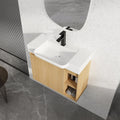28'' Wall-Mounted Bathroom Vanity with Soft-Close Hinges - Multiple Finishes