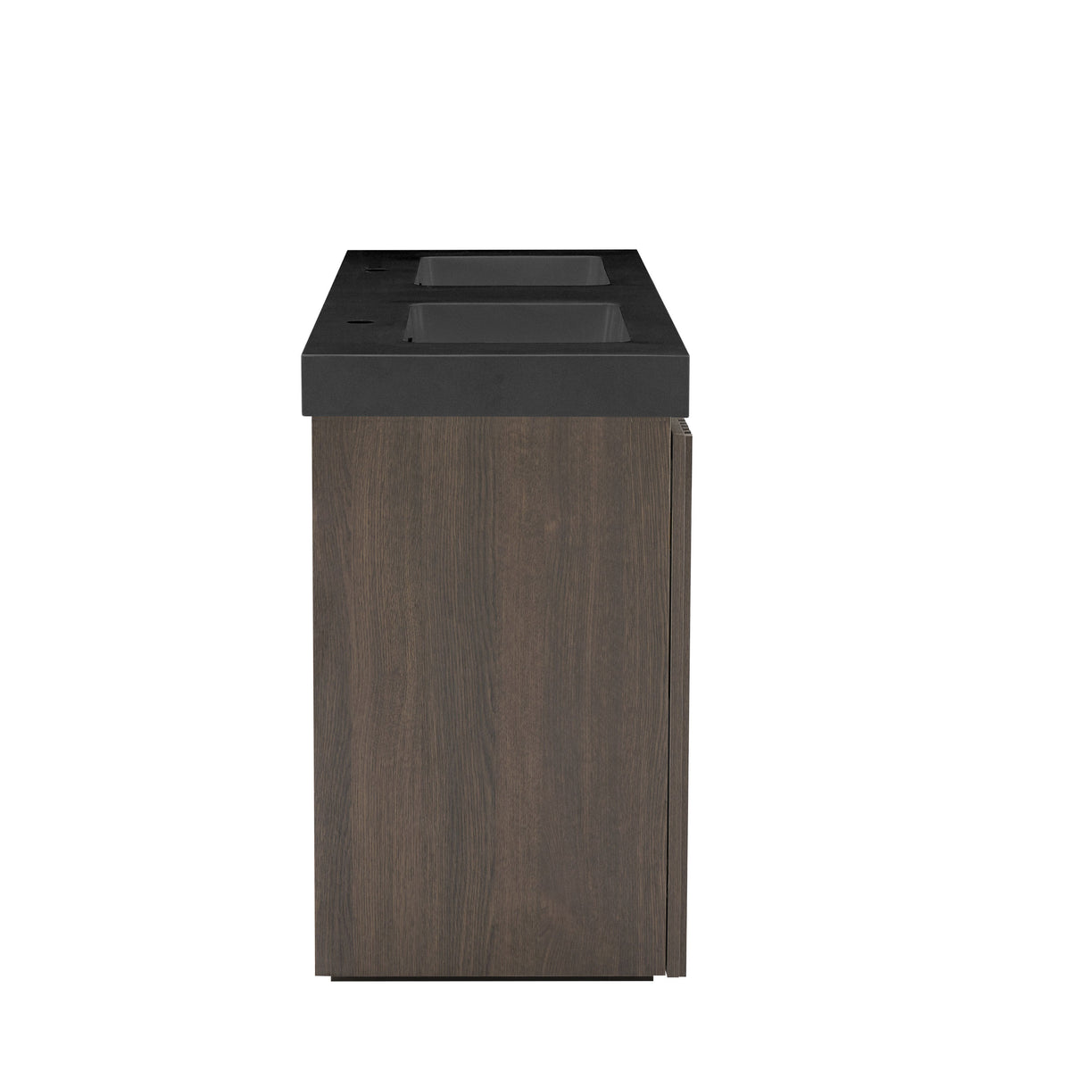 Galan 60" Smoked Oak Bathroom Vanity with Dual Soft-Close Doors - Oak