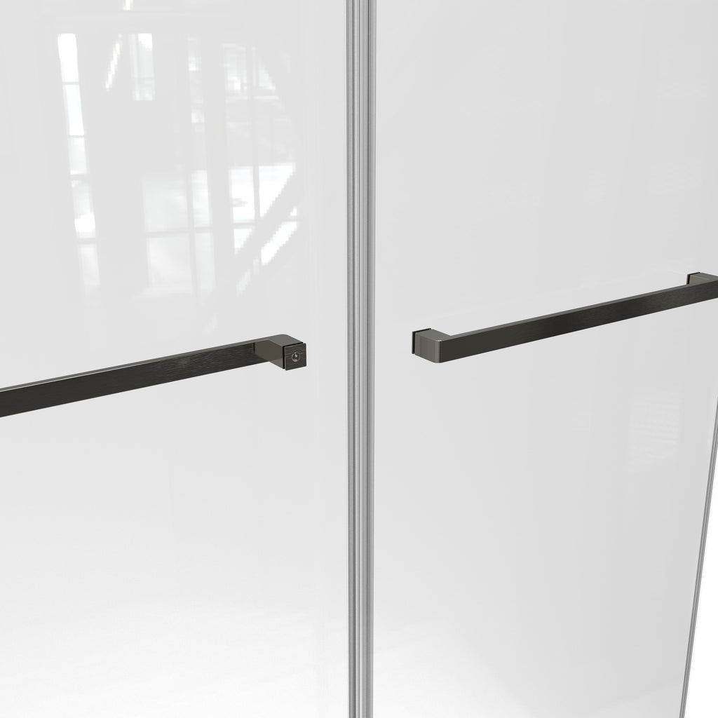 Double-Sliding Shower Door with Tempered Glass - Clear