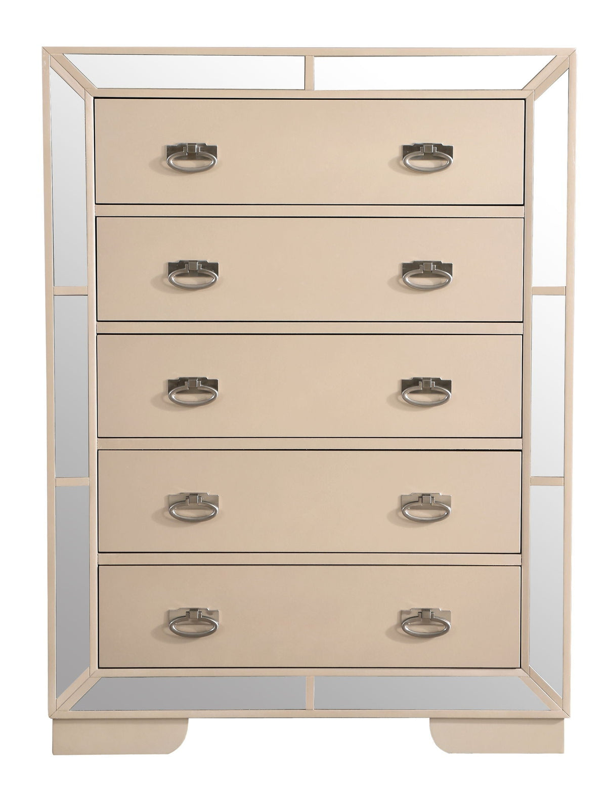 Sleek Contemporary Storage Chest with Ample Storage - Pearl Silver or Beige