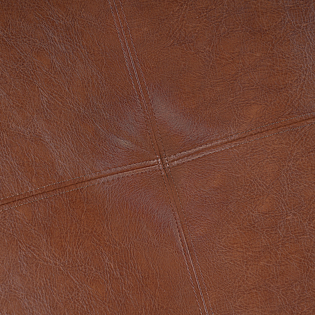 Richmond KD Storage Ottoman with Faux Leather Storage - Brown