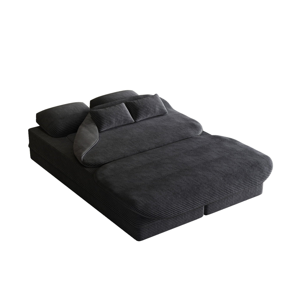 2 In 1 Foldable Sofa Bed with Multi Functional Blanket - Futon Sofa