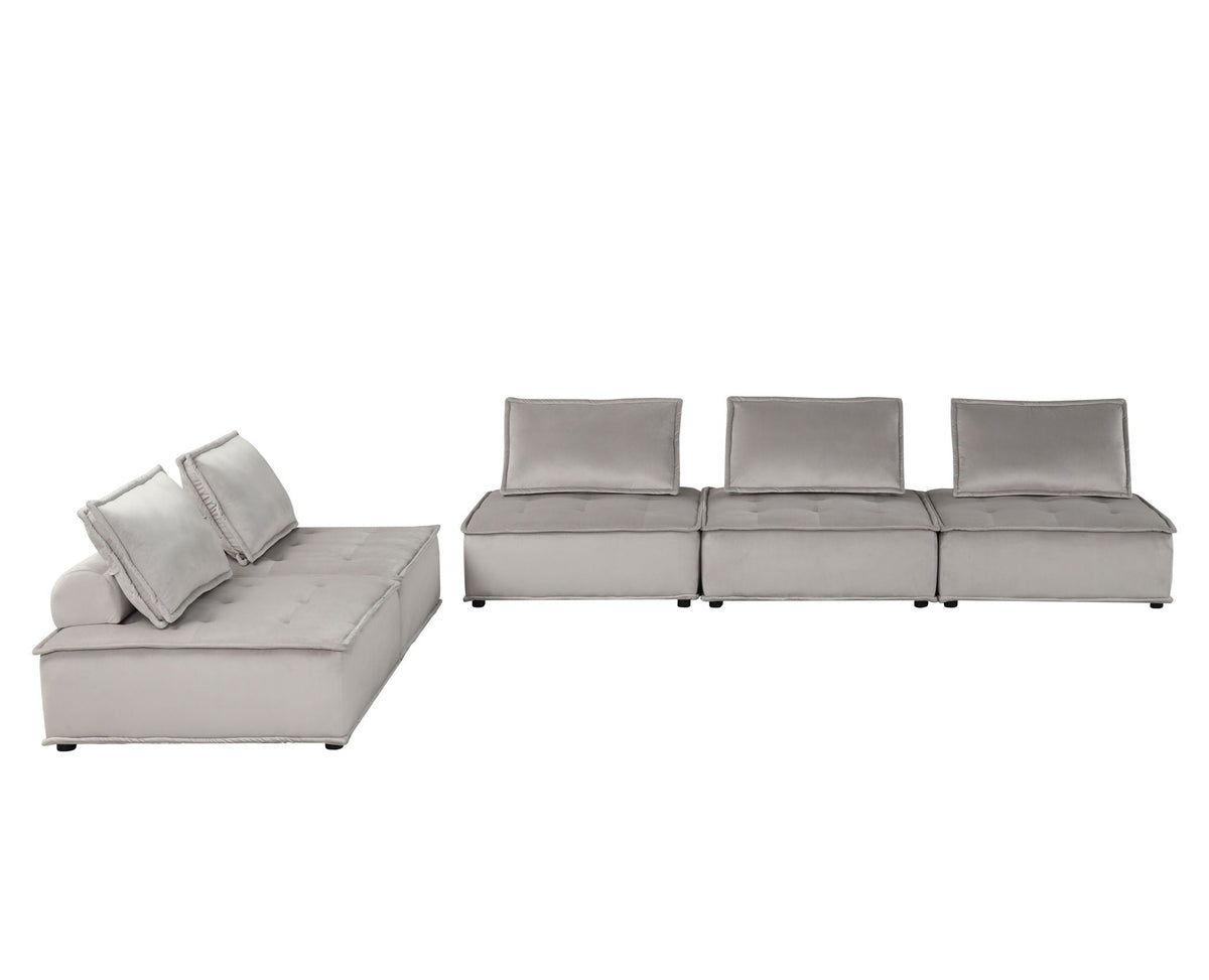 Anna Soft Modular Sectional Sofa with Modern Comfort - Black or Gray