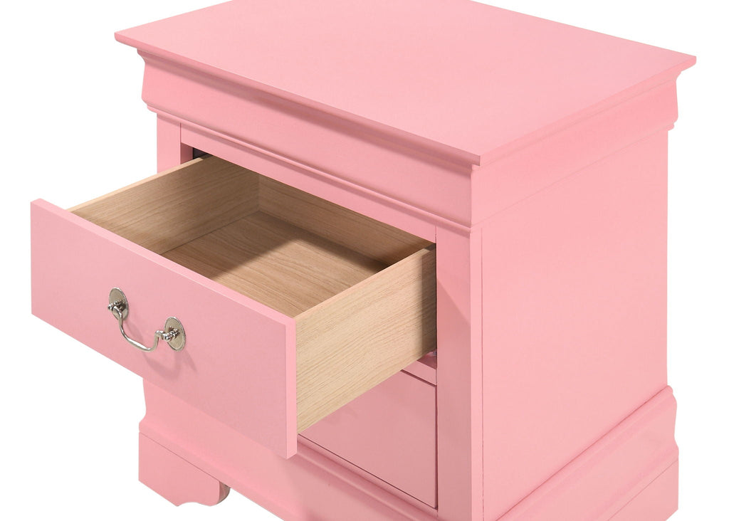 Traditional Style Design Nightstand with Classic Accent - Multiple Colors