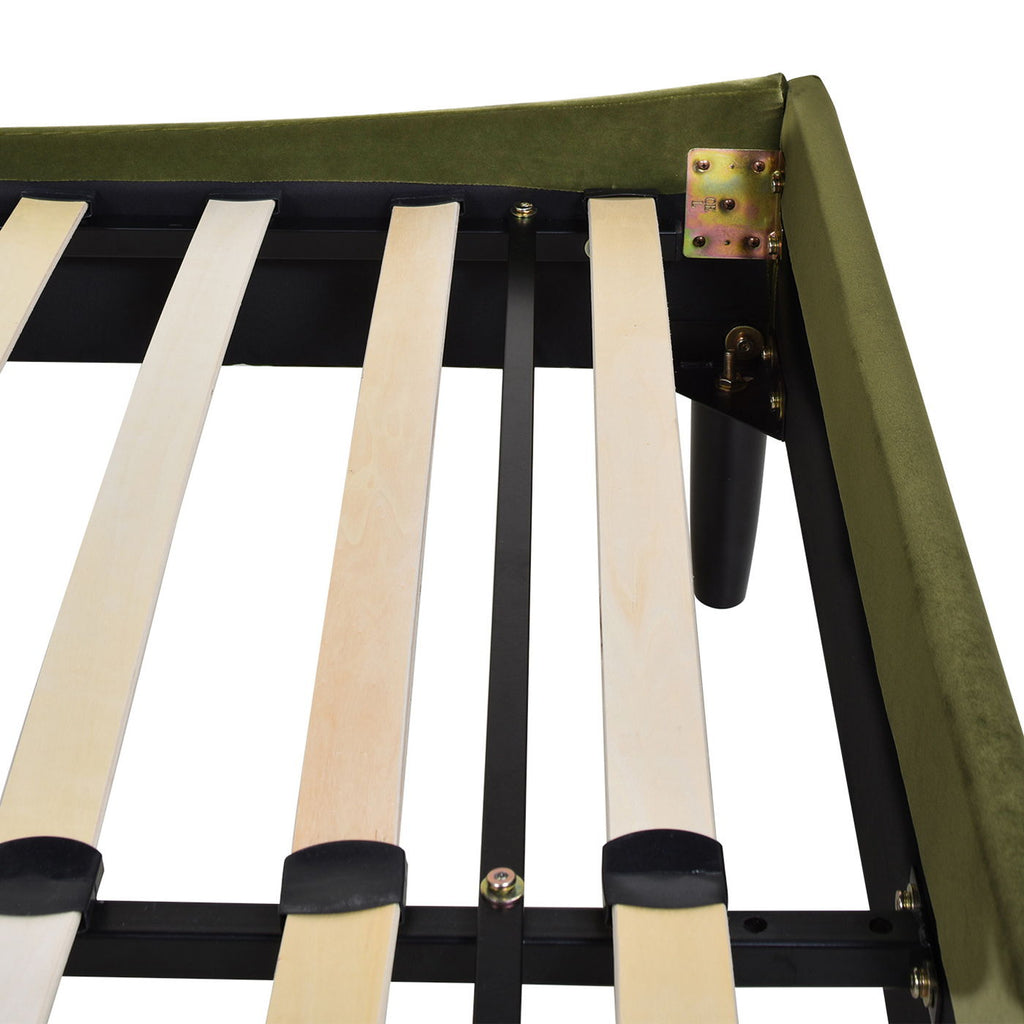 Vertical Tufted Modern Headboard Platform Bed Set with Upholstered Finish - Multiple Colors