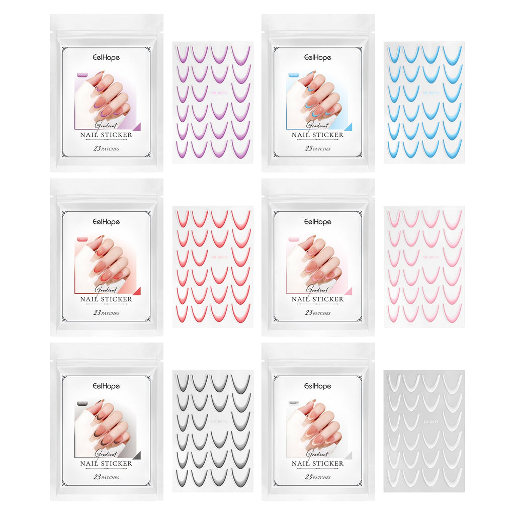 French Gradient Nail Sticker Gradient Nail Sticker Easy Nail Decor Personalized Nail Sticker