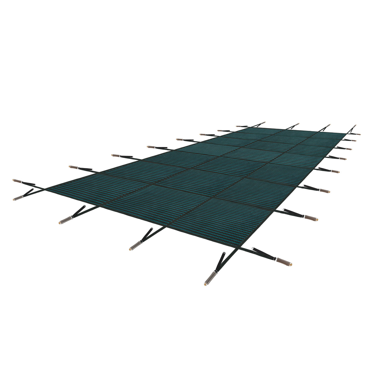 Polypropylene Mesh Swimming Pool Safety Cover with Hardware - Green or Blue