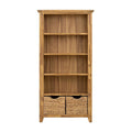 Natural Wood Standard Bookcase with Sturdy Solid Acacia Construction - Brown