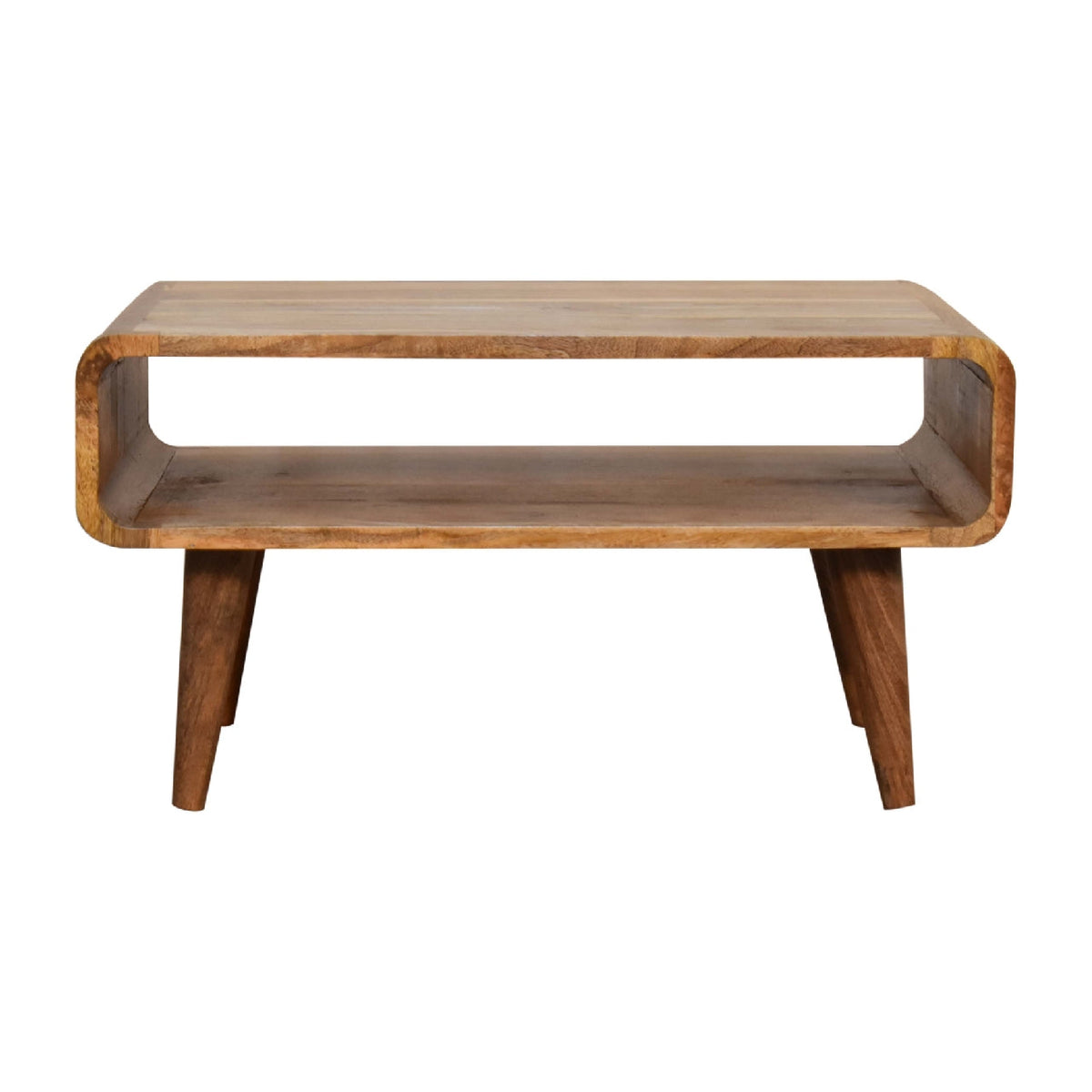 Solid Wood Media Unit with Open Slot - Oak-ish