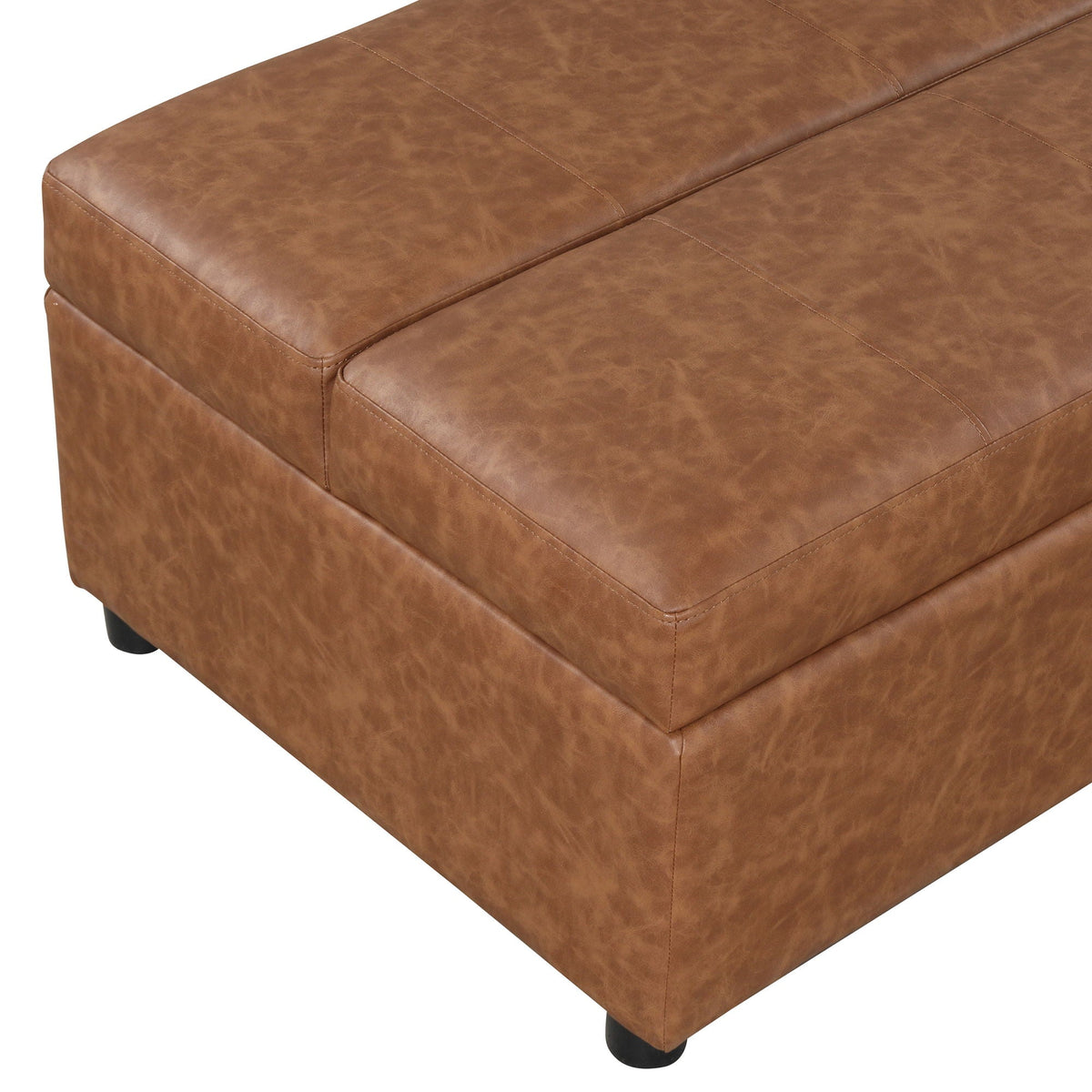 Twin Size Folding Ottoman Sleeper Bed with Mattress - Light Brown, Black, Dark Gray, White