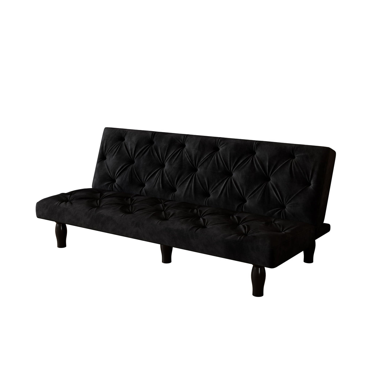 Sofa Bed With Adjustable Backrest with Premium Fabric – Black or Pink
