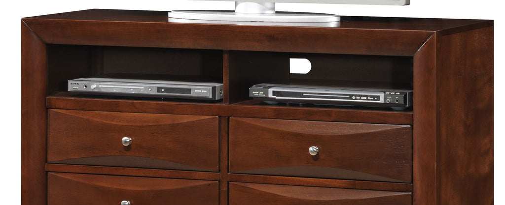 Media Chest with Modern Beveled Drawer Fronts - Multiple Colors