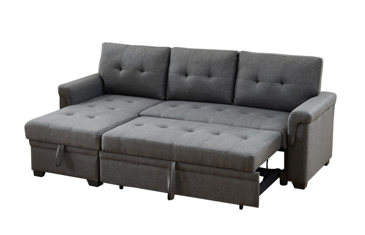 Destiny Reversible Sleeper Sectional Sofa With Storage Chaise