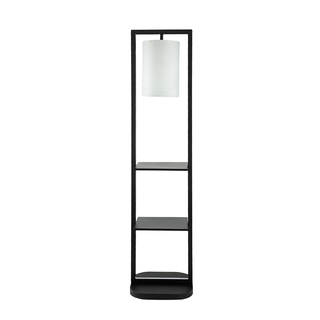 Two Tiered Vertical Shelving Stand with Light - Iron, Modern Design