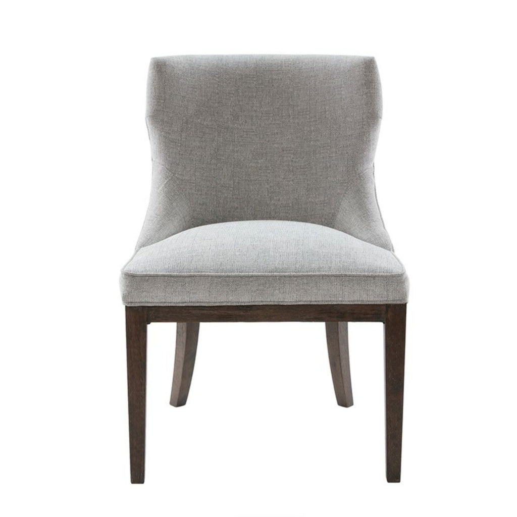 Gray Dining Side Chair Set with Solid Wood Legs - Mist Gray