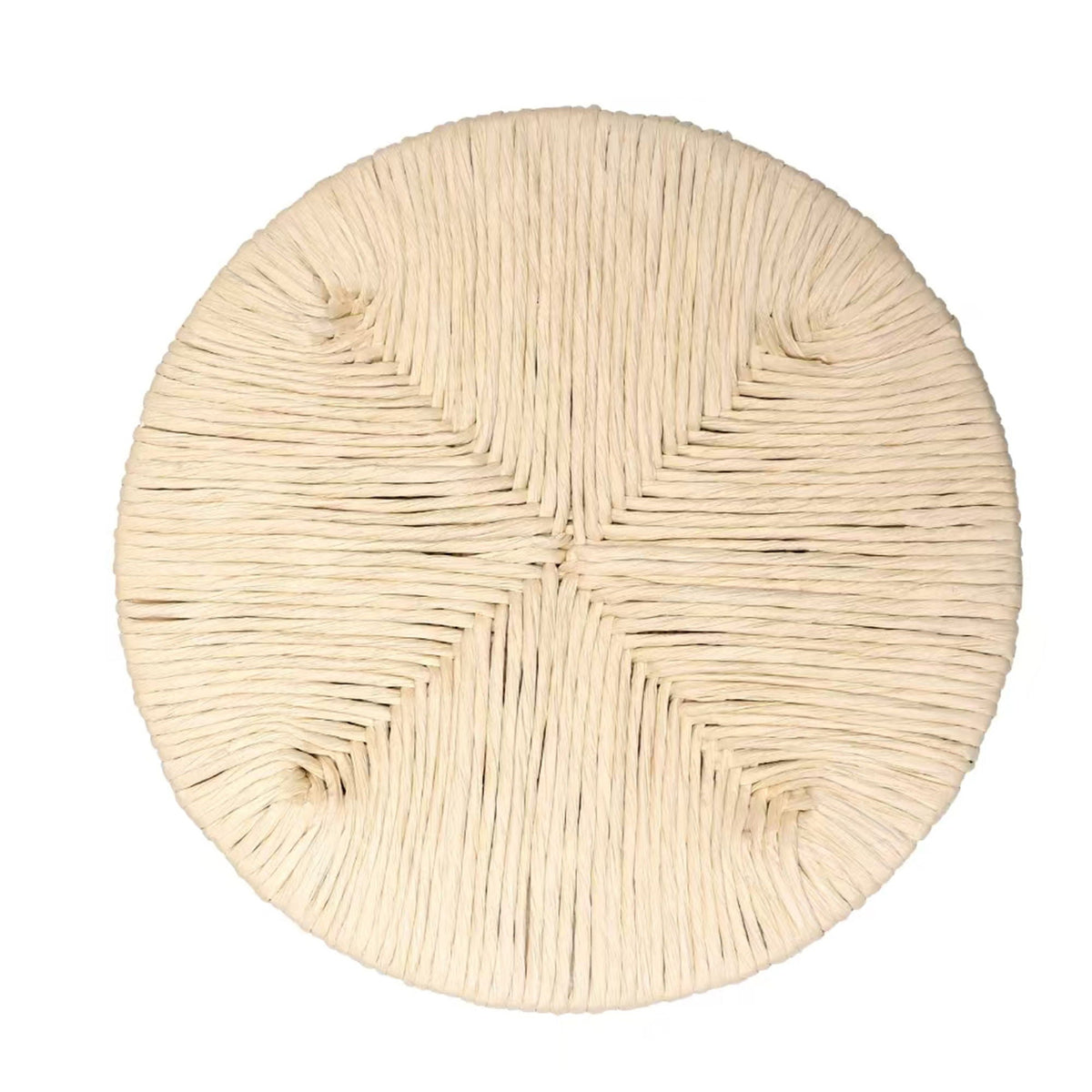 Boho Style Handwoven Paper Rope Counter Stools with Rubber Wood Frame - Light Brown or Beige