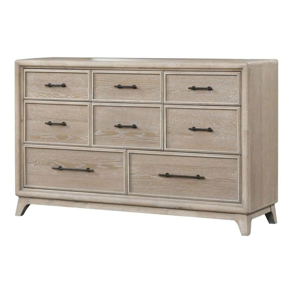 Oak 8 Drawer Dresser with Ample Storage - Oak