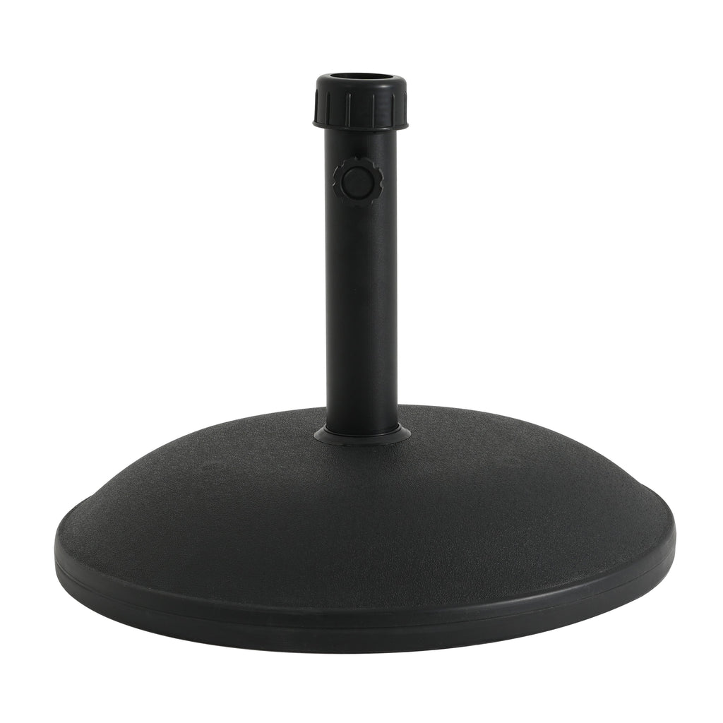 55-Pound Round Umbrella Base with Concrete Fill - Black