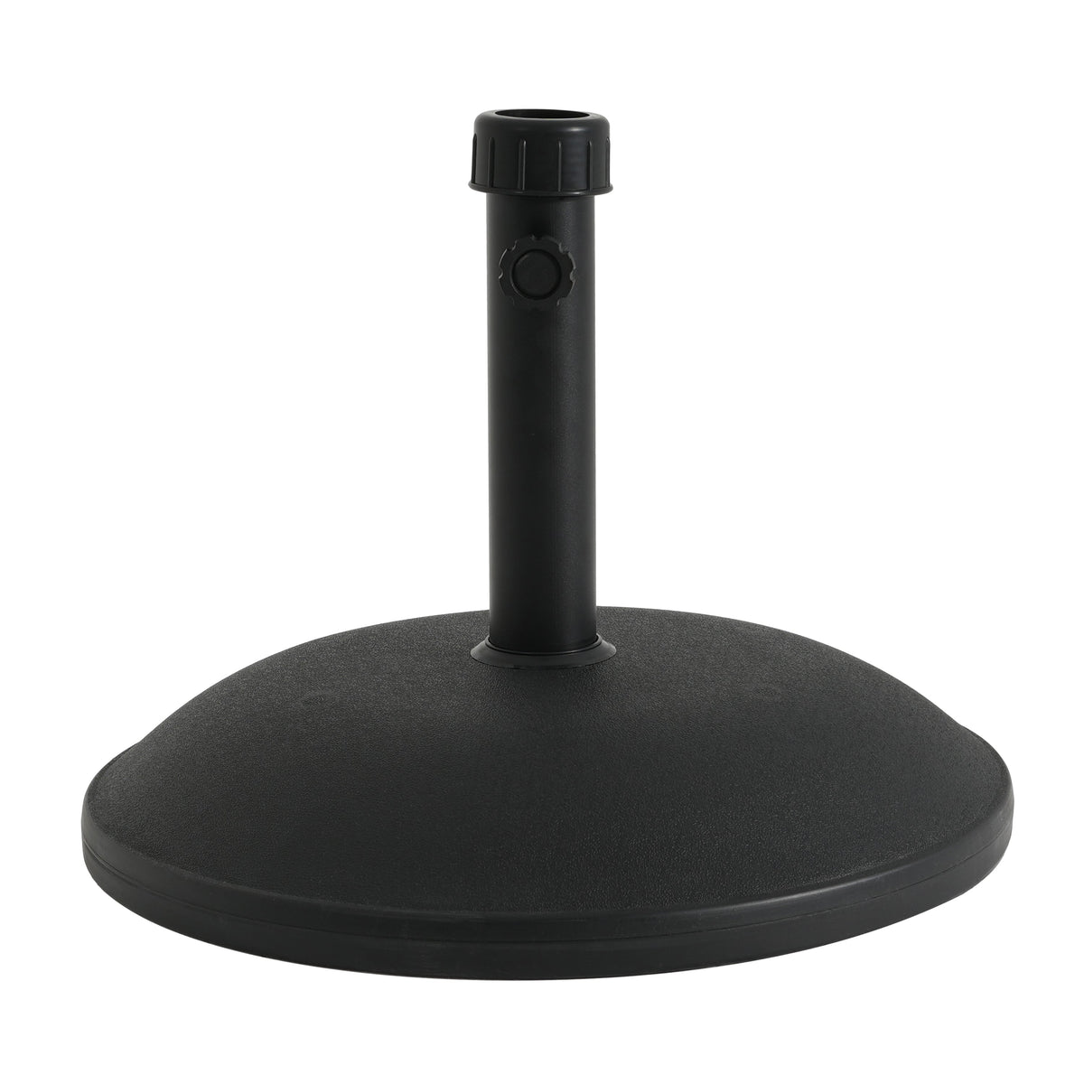 55-Pound Round Umbrella Base with Concrete Fill - Black