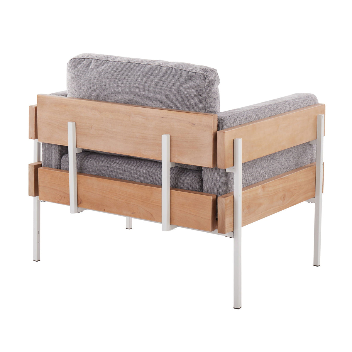 Stylish Materials Farmhouse Arm Chair with Cushioned Seating - Gray or Green