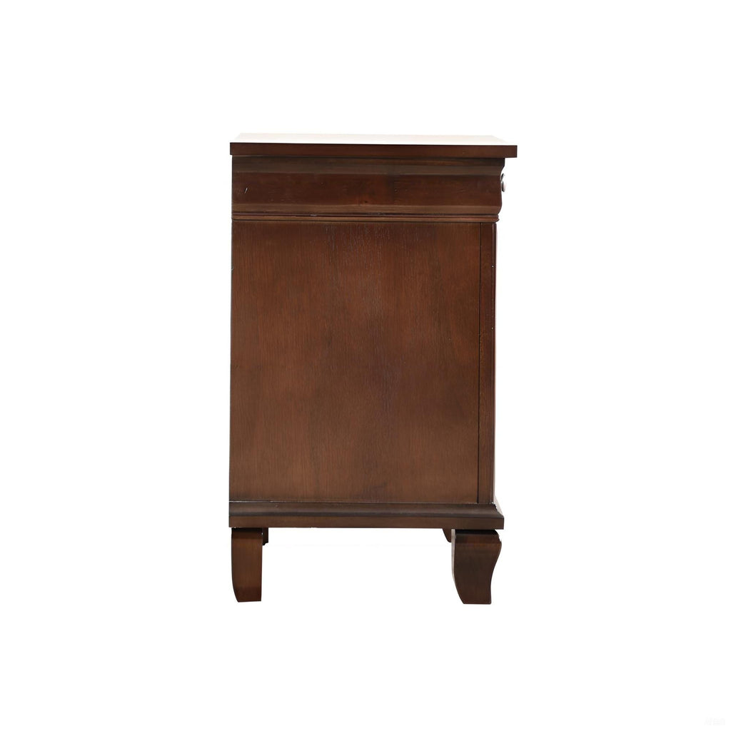 Cappuccino Nightstand with Felt-Lined Drawer - Triton
