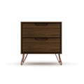 2 Drawer Nightstand with Durable Splayed Legs - Multiple Colors