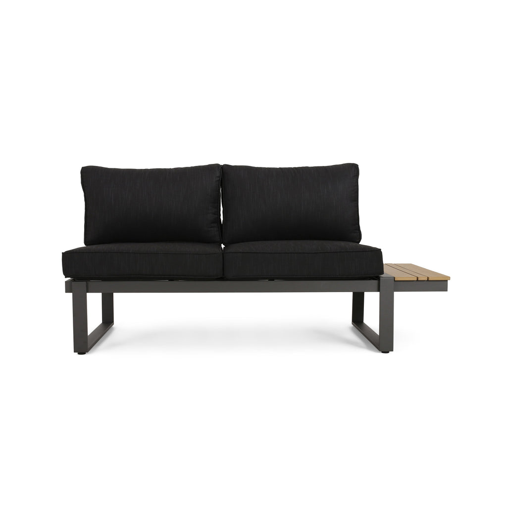 Sterling Right Arm Sofa Seater with Weather-Resistant Cushions - Grey