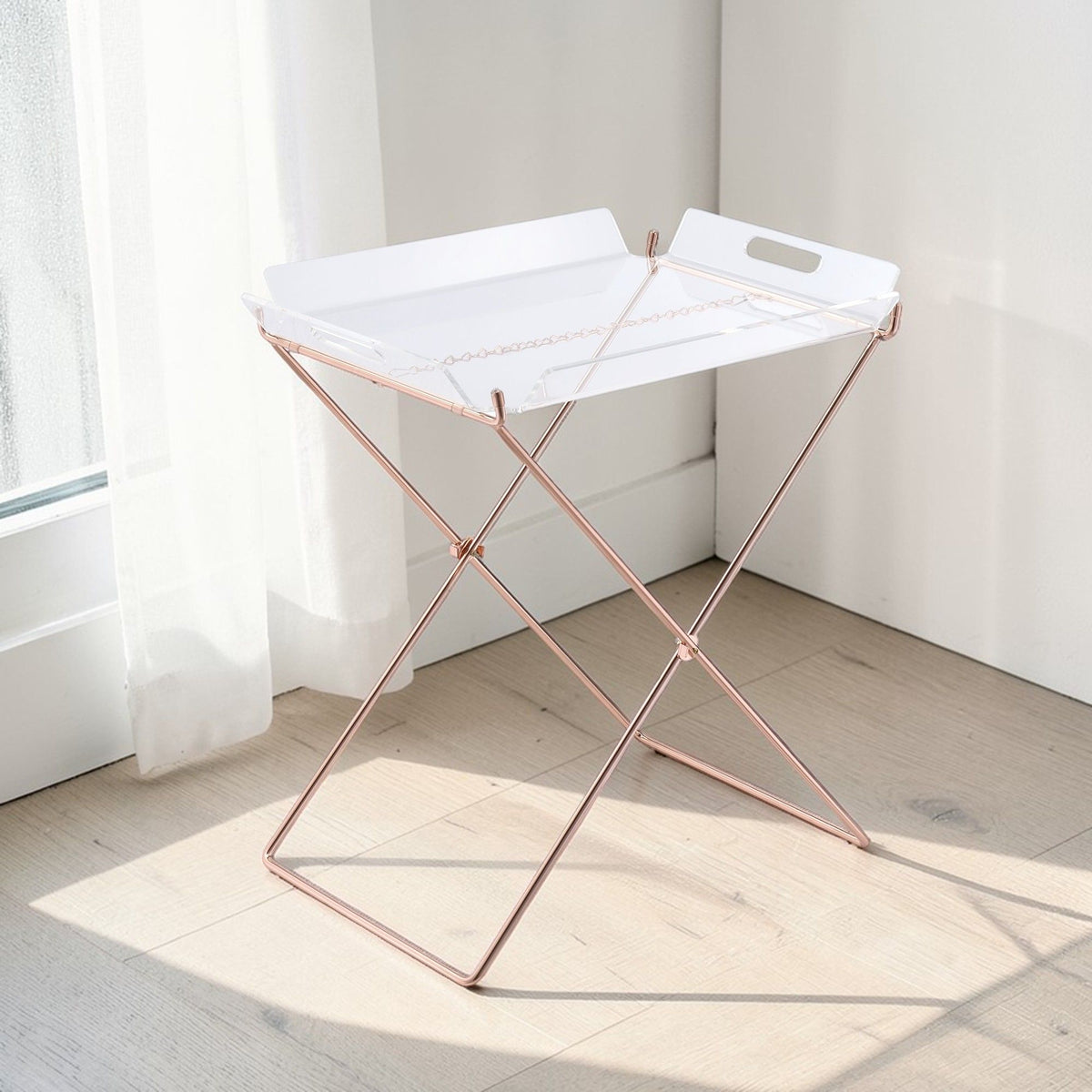 Clear Acrylic Tray Table with Removable Top - Clear
