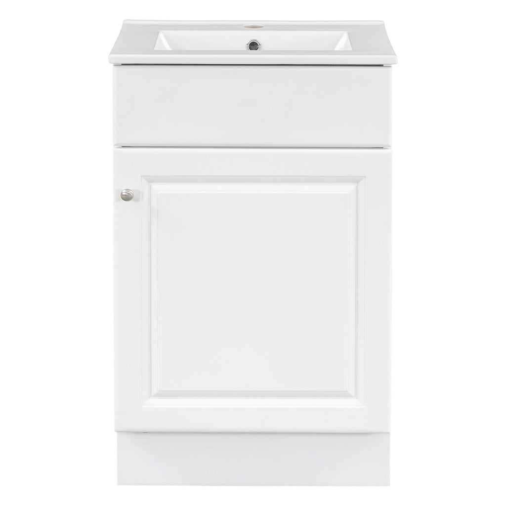Bathroom Vanity with Sink and Adjustable Shelf - Multiple Colors