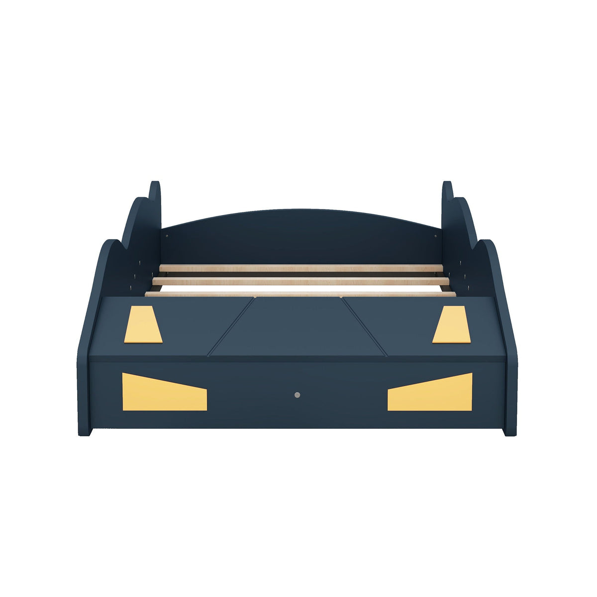 Race Car Platform Bed with Storage and Wheels - Black or Blue