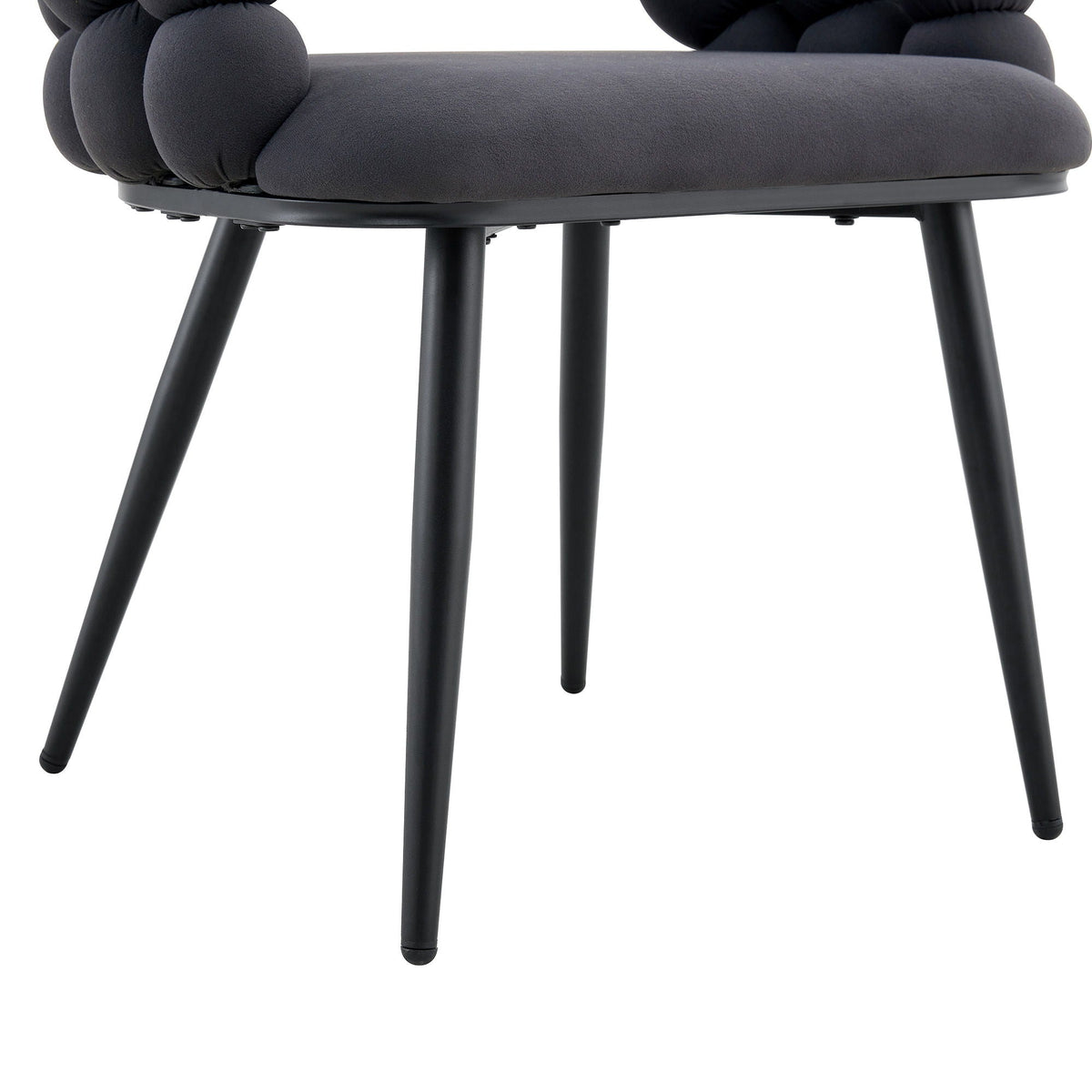 Ball Chain Bubble Dining Chair Set with Sculptural Backrest - Dark Gray, Beige, Orange