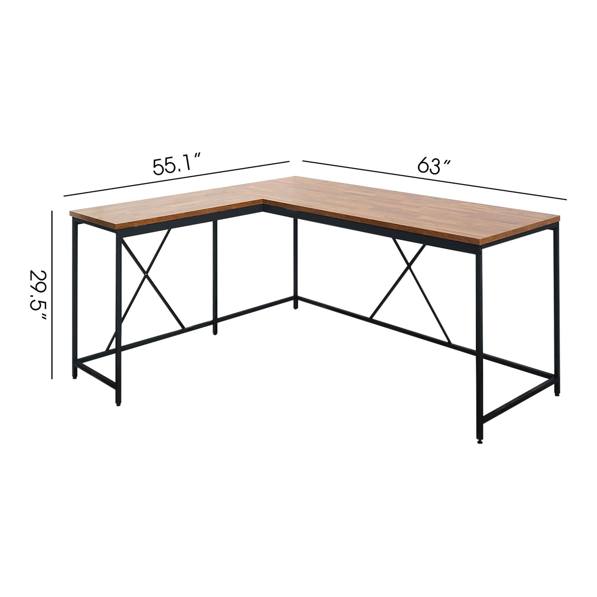 Olympus Corner Desk with Eco-Friendly Board - Dark Gray or Light Brown