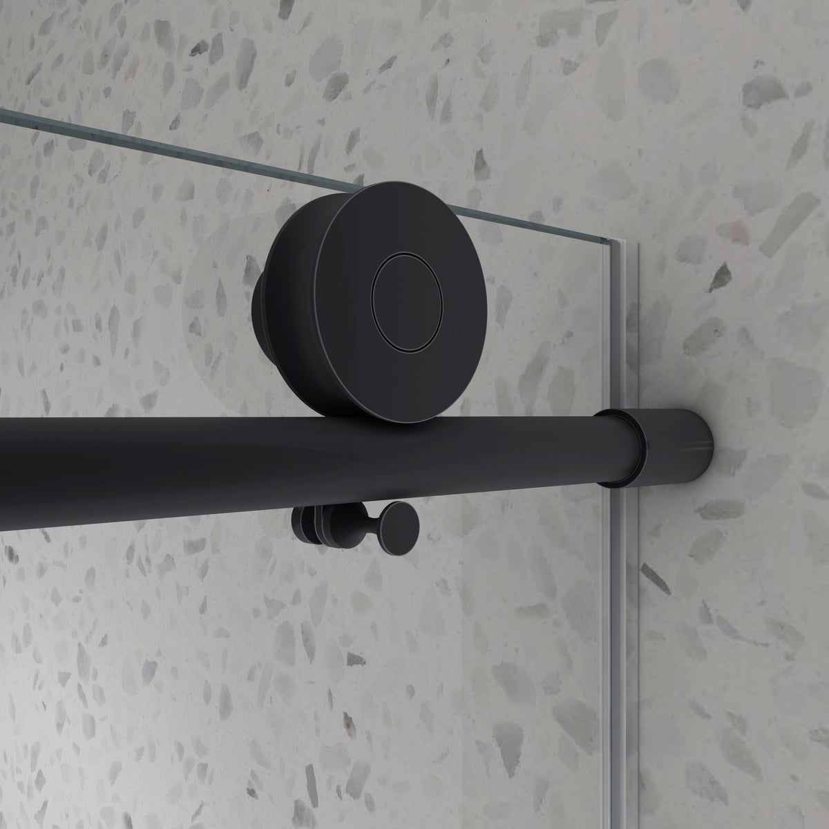 Matte Shower Door with Soft-Closing Function - Matte Black