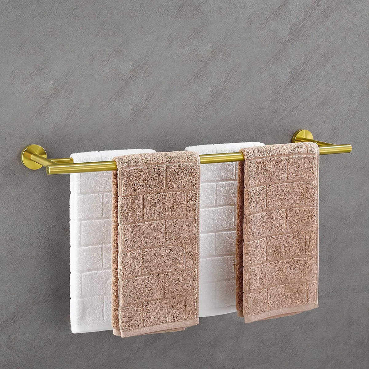 Stainless Steel 6-Piece Bathroom Accessories Set with Wall-Mounted Design