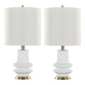 Lloyd Contemporary Table Lamp Set with Matte Finish - Black or Beige