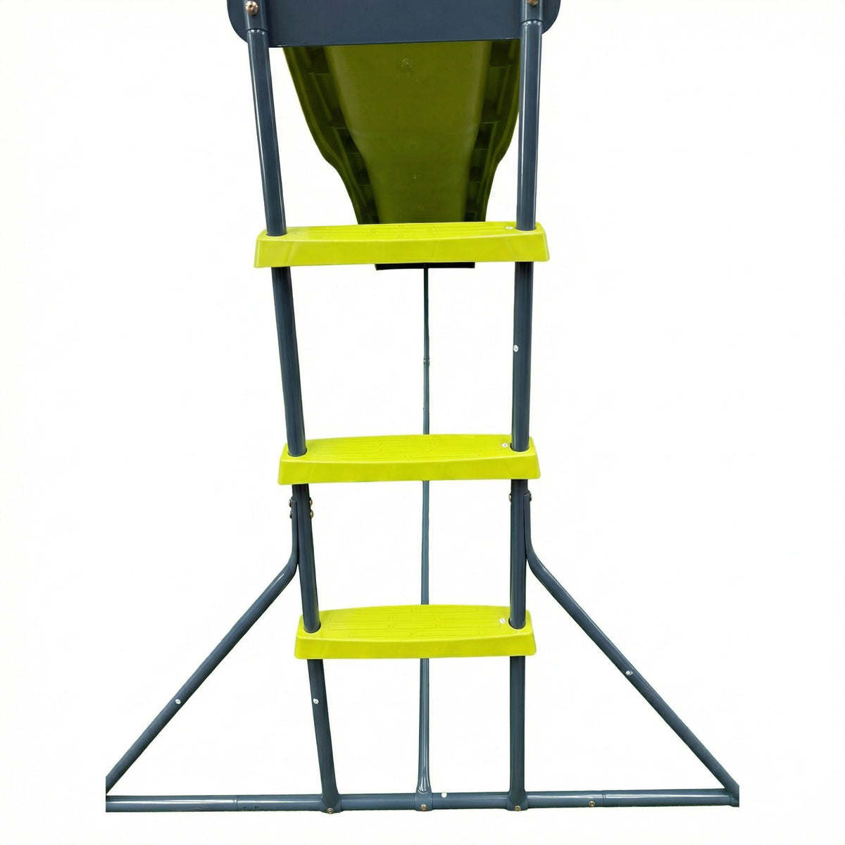Indoor Freestanding Playground Equipment Slide with Safety Guardrails - Green