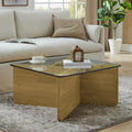 Mid-Century Modern 31.5 Inch Glass Coffee Table