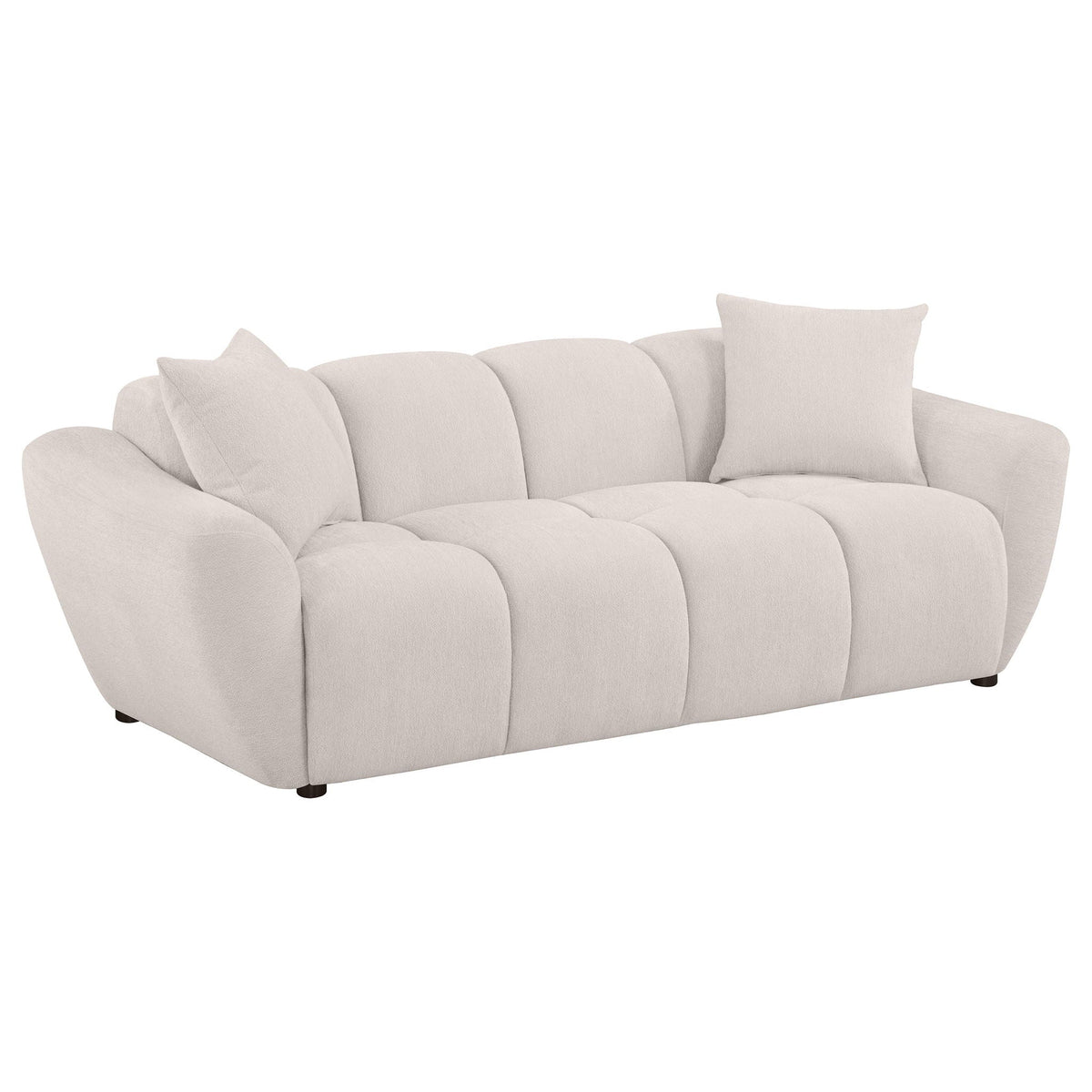 Destino 2-piece Chenille Splayed Arm Sofa Set Greige