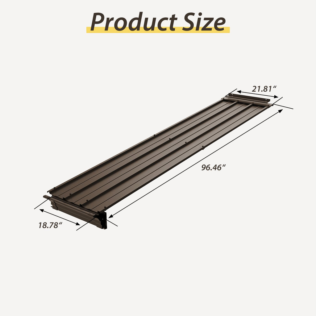 Gazebo Connector Kit for 8ft Width Wall Mounted Gazebos with Rustproof Steel - Gray