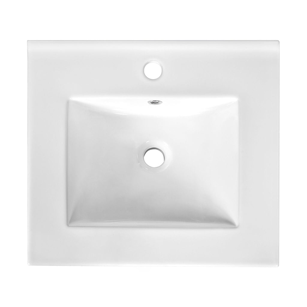 Elegant Bathroom Vanity with Ceramic Sink and Soft-Close Door - Multiple Colors